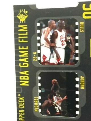 1996 - 97 U.  D.  SP NBA GAME FILM DIE CUT Acetate Michael Jordan GF1 RARE 2