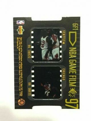 1996 - 97 U.  D.  SP NBA GAME FILM DIE CUT Acetate Michael Jordan GF1 RARE 3