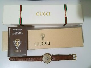 Vintage Gucci Ladies Quartz Watch W/ Box Swiss Made 2000l ? Needs Battery & Band