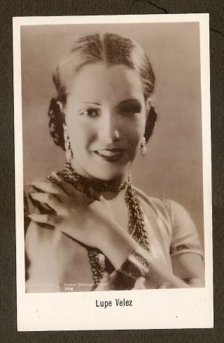 Lupe Velez Postcard Vintage 1930s Real Photo Metro Goldwyn Very Rare Card
