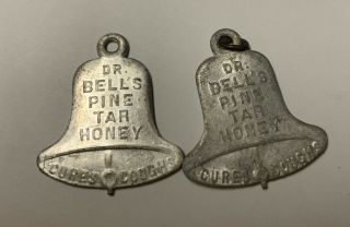 Vintage Token Dr.  Bell’s Pine Tar Honey Liberty Bell Pendant Charm “cures Cough”