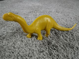 Marx Brontosaurus Dinosaur 1970s Yellow Vintage Plastic Prehistoric Playset