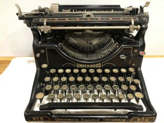 Antique Vintage Underwood Typewriter No.  5 Very Good -