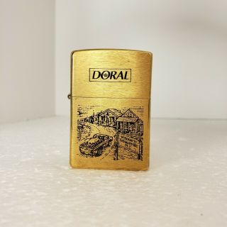 1995 Doral Zippo Lighter Welcome To Tobaccoville Nc Collectible Vintage Rare