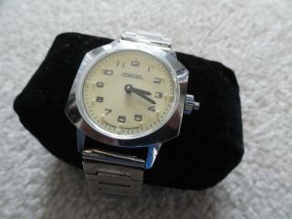 Russian Pakema Vintage Wind Up Men ' s Braille Watch for Blind 2