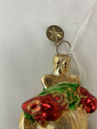 Vintage Christopher Radko Christmas Tree Bear Gem Glass Ornament 2