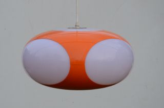 Mid Century Luigi Colani Space Age Oranje UFO Lamp Panton Colombo Eames Era 4