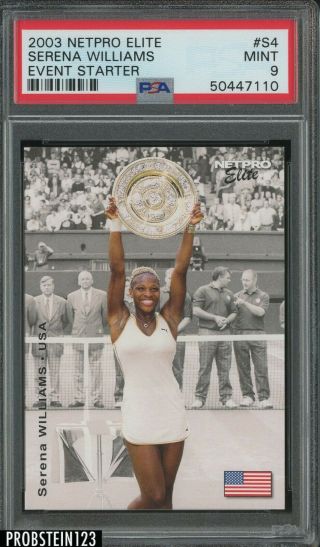 2003 Netpro Elite Tennis Event Starter S4 Serena Williams Psa 9