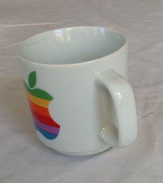 Vintage 1980s Apple Computer Coffee Mug Macintosh Rainbow 3