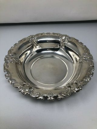 Wallace Grande Baroque Sterling Silver Round Vegetable Bowl 10 1/4 " 4207