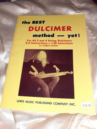Vintage 1974 The Best Dulcimer Method Yet By Albert Gamse Song Book Lessons