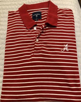 University Of Alabama Crimson Tide Vintage Polo Shirt Mens Size L