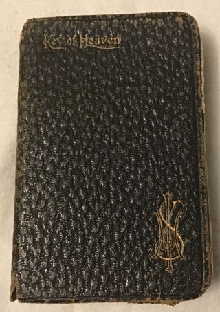 Vintage Key To Heaven A Prayer Book For The Catholic Laity Bonded Leather 4”x3”