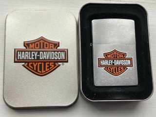 Zippo Harley Davidson Chrome Logo Lighter 200hd