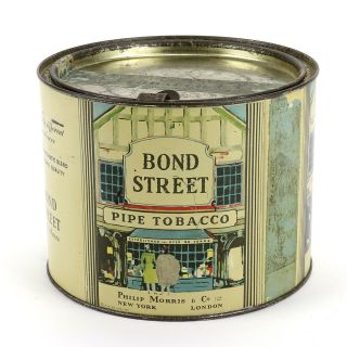 Vintage Bond Street Pipe Tobacco Tin 16oz Can