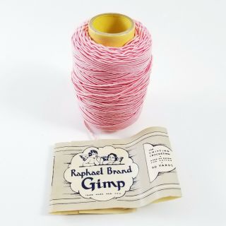 Vintage Raphael Brand Gimp Thread Pink Fraser Manufacturing Ny