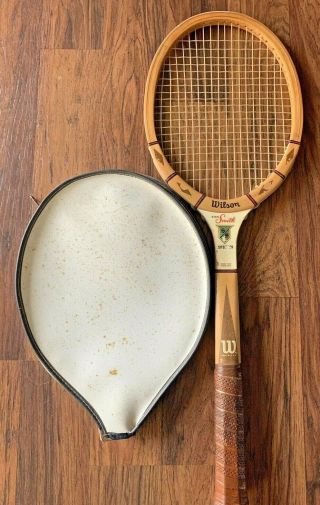 Vintage Wilson Stan Smith Autograph Medium 4 5/8 Tennis Racket.