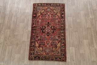 4x6 Semi - Antique Traditional Floral Area Rug Hand - knotted Oriental Foyer Carpet 2