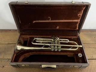 Vintage Olds Ambassador Trumpet 1973 1974 7c Mouthpiece Elkhart Indiana Antique