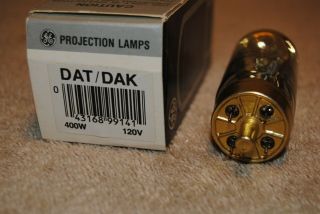 Vintage Slide Projector Lamp Light Bulb GE DAT/DAK 400W w/Box Projection Lamp 2