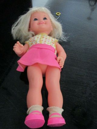 Vintage Mattel 14 1/2 " Unknown Moving Doll With Pull String Needs A Repair