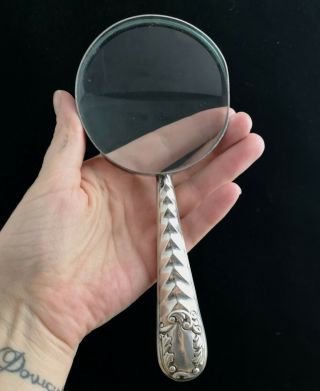 Antique Victorian sterling silver magnifying glass 2