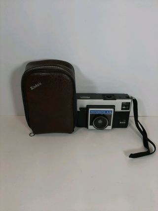 Vintage Kodak Instamatic X - 15 Camera W/ Brown Case Pocket Camera Usa