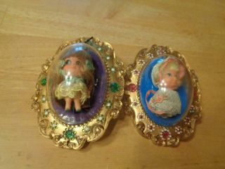 2 Vintage Lucky Locket Kiddles No Necklace Chains