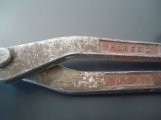 Vintage P & C Brand Cutters - Tin Snips,  Tool 1310,  Forged Steel,  USA,  W 2