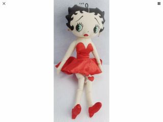 Vintage Betty Boop Cloth Doll Classic Red Betty Plush Kellytoy 1999 20” Guc
