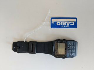 Rare Vintage 1988 Casio Dbc - 62 Data Bank World Time Calculator Watch 676