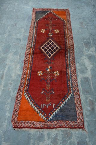 F2358 Antique Handmade Tribal Afghan Beluchi Hallway Moroccan Runner 2 