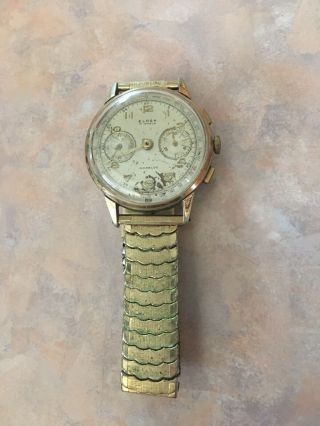 Vintage Eloga 17j Mens Chronograph Incabloc Wristwatch 2
