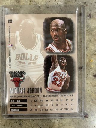 Michael Jordan 1995 - 96 Fleer Ultra Gold Medallion Edition 25 Bulls Rare Insert 2