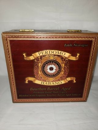 Perdoma Habano Bourbon Barrel Aged Epicure Cigar Box (empty)