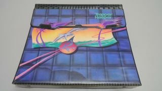 Vntg Mead Trapper Keeper Notebook Designer Series Dolphins,  Ocean,  Palm Trees