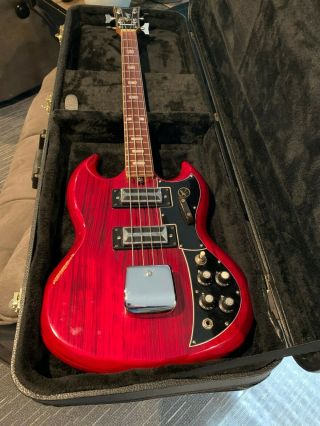 Vintage Kay K - 2b Bass Guitar With Hard Shell Case 60 