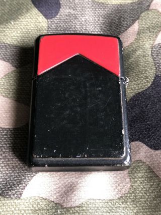1997 Vintage Zippo Lighter Marlboro Red Top Red Roof & Black Matte Finish