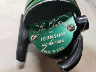 Vintage Johnson " The Century " Model 100a Fishing Reel