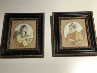 Early 19th Century Indian Miniature Hand Painted Portraits