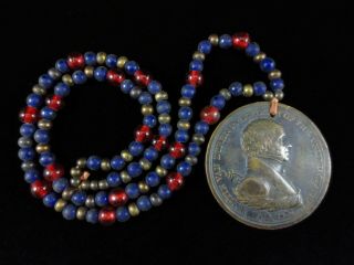 Antique Trade Beads - Bronze Peace Medal