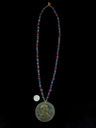 Antique Trade Beads - Bronze Peace Medal 2
