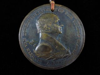 Antique Trade Beads - Bronze Peace Medal 4