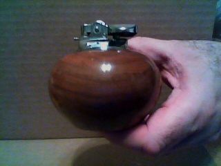Vintage Mid Century Table Lighter Made In Japan Of Wood And Metal