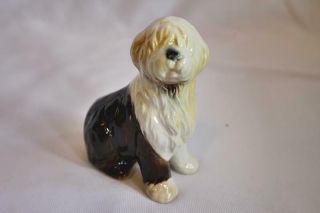 Vintage Goebel White And Brown Sheep Dog West Germany Porcelain Figurine