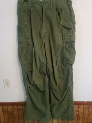 Vintage Us Army Cargo Pants Od Cotton M65 50 