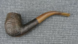 Q - Briar Estate Pipe Marked " London Crown Made In England " - Bent Billiard