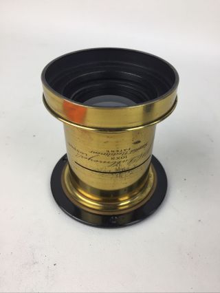 Antique Dallmeyer London 8x10 Rapid Rectilinear Brass Camera Lens