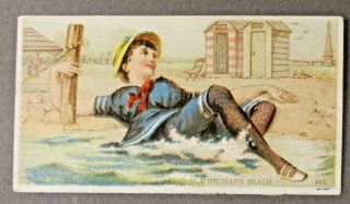 1889 N232 Surf Beauties Old Orchard Beach Maine Kinney Cigarettes Tobacco Card