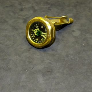 Vintage West Germany Brass Pin On Compass